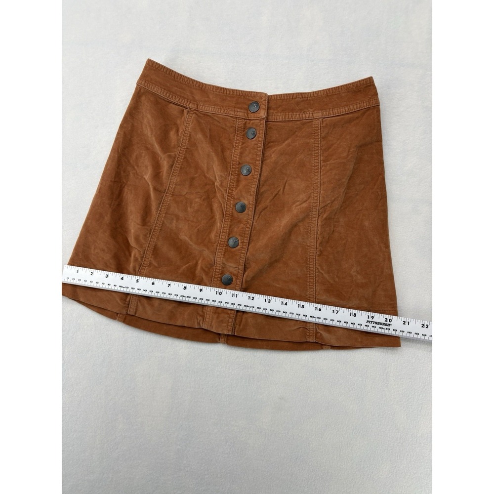 Madewell Sued Mini Skirt Caramel Brown Size 6 - Picture 13 of 15